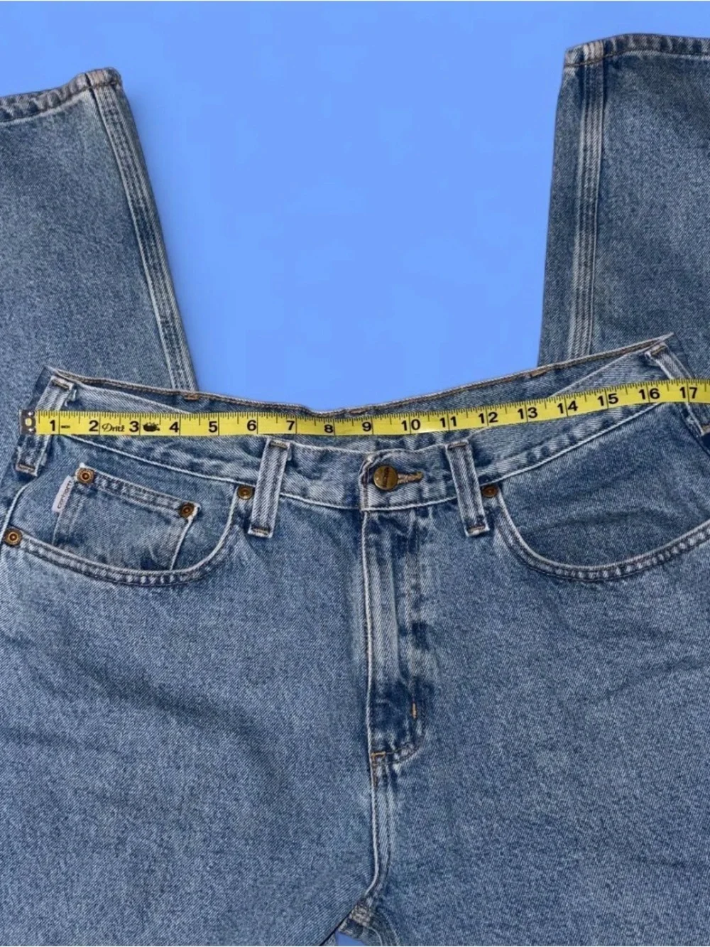 Carhartt Men's Relaxed Straight-Leg Jeans in Dark Blue